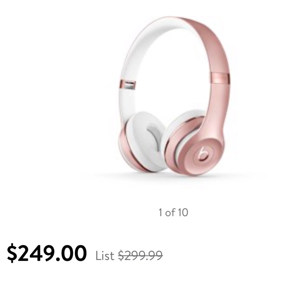 BEATS SOLO3 WIRELESS ON-EAR HEADPHONES ROSE GOLD